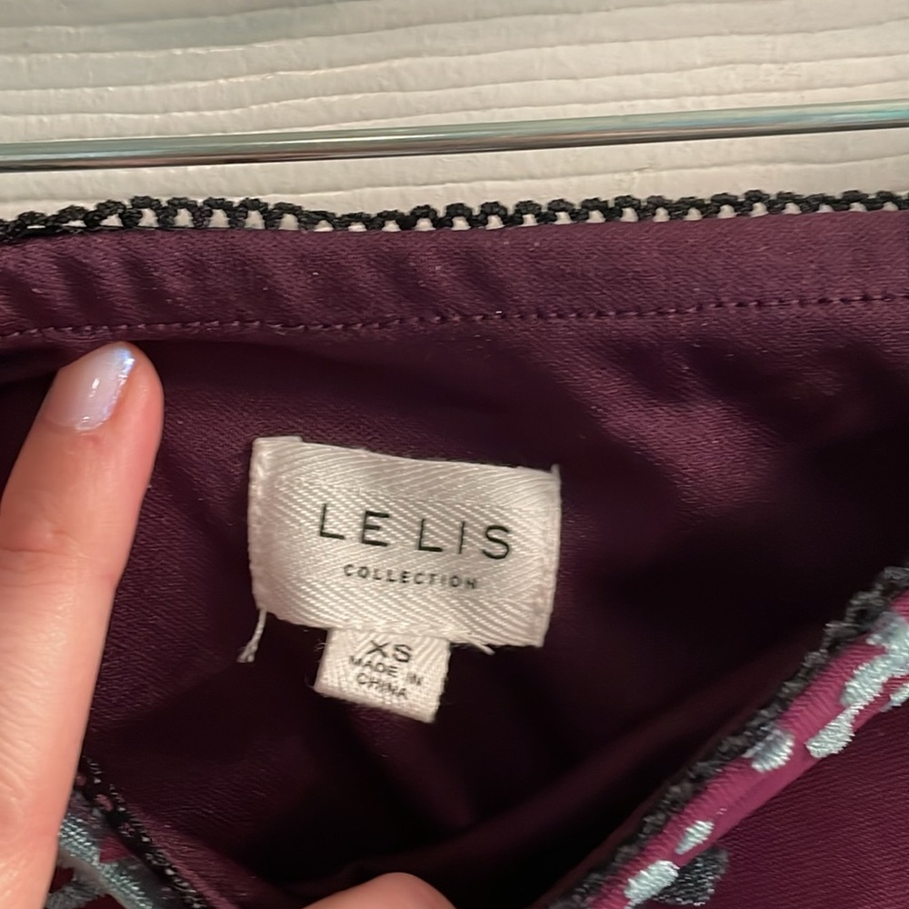 Le Lis Purple and Gray Maxi Skirt - Picture 4 of 5